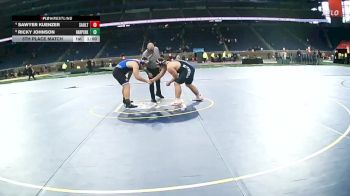 D2-285 lbs 5th Place Match - Ricky Johnson, Harper Creek HS vs Sawyer Kuenzer, Sault Area HS