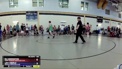 285 lbs 3rd Place Match - Eli Addington, Perry Meridian Wrestling Club vs Levi Oberle, Dragon Wrestling Club