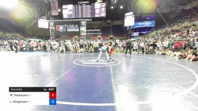 132 lbs Rnd Of 64 - Miles Velasquez, Oklahoma vs Lincoln Gregersen, Colorado