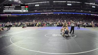 D1-126 lbs Cons. Round 1 - Kenny Thomas, Port Huron Northern HS vs Carl Nihranz, Dakota HS