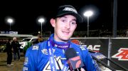 Mitchel Moles Reacts After Winning His First USAC Sprint Car Feature At Tri-State