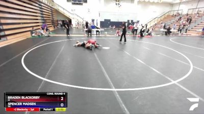 165 lbs Cons. Round 4 - Braden Blackorby, IA vs Spencer Madsen, WI