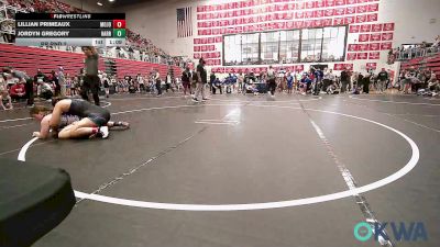 165 lbs Rr Rnd 2 - Lillian Primeaux, Mojo Grappling Academy vs Jordyn Gregory, Harrah Little League Wrestling