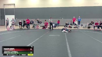 76 lbs Round 5 (6 Team) - Griffin Luttrell, Crossroads Wrestling vs Mason Bires, Virginia Patriots