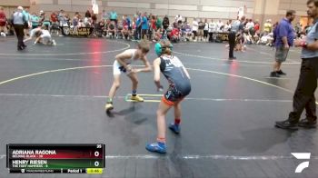 65 lbs Finals (8 Team) - Adriana Ragona, Belding Black vs Henry Riesen, The Fort Hammers