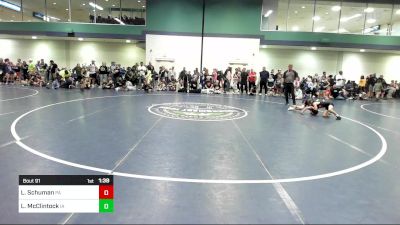 60 lbs Round Of 16 - Lucas Schuman, PA vs Lane McClintock, IA