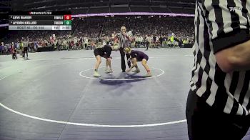 D2-144 lbs Champ. Round 1 - Levi Baker, Fowlerville HS vs Ayden Keller, Three Rivers HS