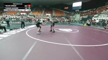 215 lbs Semifinal - Parker Gardner, Lindsborg-Smoky Valley HS vs Talon Conrad, Wamego HS