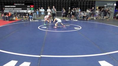 74 lbs Semifinal - Asher Burke, Etters vs Sebastian Andidero, Walden