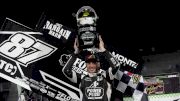 Aaron Reutzel Reacts After Winning The Bryan Clauson Hero Classic At Kokomo