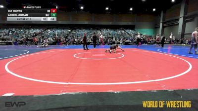 120 lbs Consi Of 4 - Jay Olivas, Red Wave Wrestling vs Adden Jarman, Mat Monsters