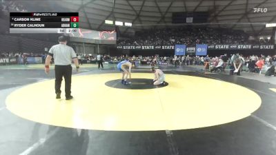 Boys 1B/2B 138 Champ. Round 1 - Ryder Calhoun, Adna vs Carson Kline, Reardan