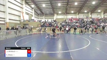 49-49 lbs Round 1 - Jayna Whitford, Westlake Wrestling Club vs Adeline Sharp, Uintah Wrestling