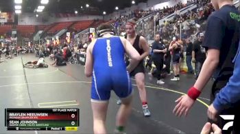 195 lbs 1st Place Match - Sean Johnson, Harper Creek Youth Wrestling vs Braylen Meeuwsen, Michigan Grappler RTC