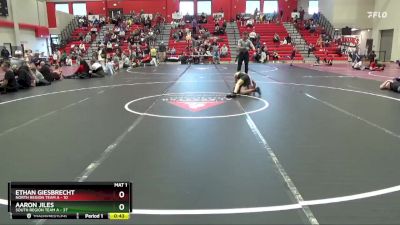 85 lbs Round 2 (4 Team) - Ethan Giesbrecht, North Region Team A vs Aaron Jiles, South Region Team A