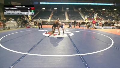 4A-285 lbs Quarterfinal - Kingston Hanson, Thunder Basin vs Jayce Spears, Natrona County