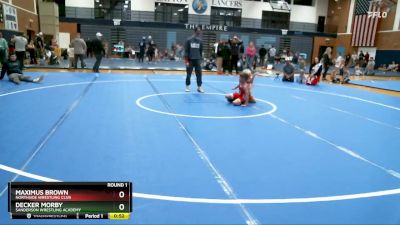 54-58 lbs Round 1 - Maximus Brown, Northside Wrestling Club vs Decker Morby, Sanderson Wrestling Academy