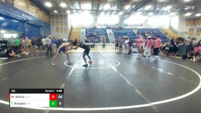 150 lbs Round 7 (8 Team) - Marlin Wilcox, Athens Christian vs Trevonte Burgess, Eagles WC