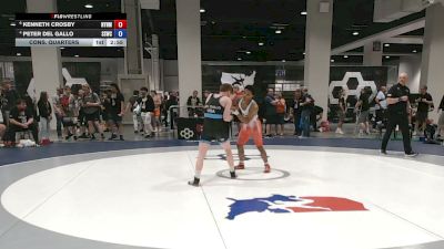 55 kg Cons. Quarters - Kenneth Crosby, Nyac/NMU vs Peter Del Gallo, South Side Wrestling Club