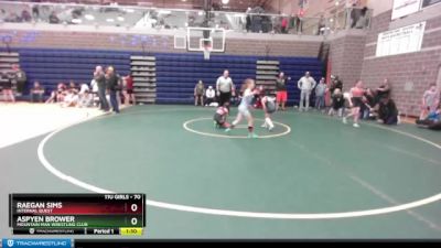 70 lbs Round 5 - Raegan Sims, Internal Quest vs Aspyen Brower, Mountain Man Wrestling Club