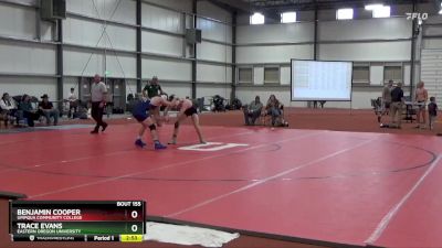 157 lbs 5th Place Match - Trace Evans, Eastern Oregon University vs Benjamin Cooper, Umpqua Community College