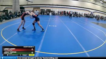 174 lbs Champ. Round 2 - Jaret Lowry, Ohio Wesleyan vs Jimmy Thomas, Hiram College