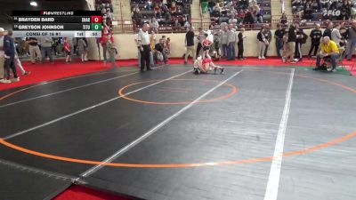 80_B lbs Consi Of 16 #1 - Brayden Bard, Chartiers-Houston vs Greyson Johnson, Titusville