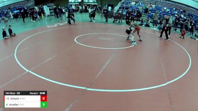 14U Boys - 88 lbs Cons. Round 4 - Grayson Babjak, Bulldog Premier Wrestling Club vs Kolten Mueller, Team Nazar Training Center