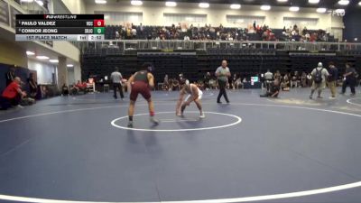125 lbs 1st Place Match - Paulo Valdez, Victor Valley College vs Connor Jeong, Santa Rosa Junior College
