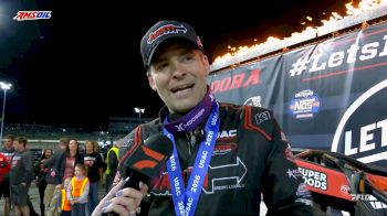 Kyle Cummins Reacts After Last Lap Battle For The Win In Friday's USAC #LetsRaceTwo Feature