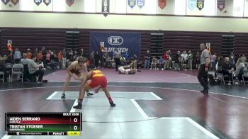 132 lbs Quarterfinal - Aiden Serrano, Carlisle vs Tristan Stoeser, Harrisburg