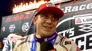 Brady Bacon Reacts After Dominating USAC #LetsRaceTwo Saturday At Eldora