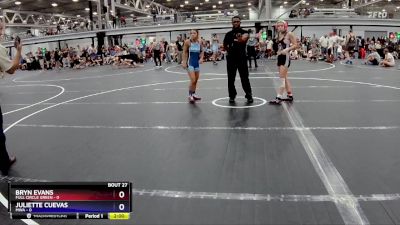 100 lbs Round 7 (8 Team) - Bryn Evans, Full Circle Green vs Juliette Cuevas, MWA