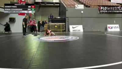 Bantam - 62 lbs Champ. Round 2 - Ronan Covarrubias, Savage House Wrestling Club vs Everett Faull, Red Wave Wrestling