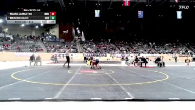 113 lbs Champ. Round 2 - Blake Lemaster, Martin County High School vs Deacon Cano, Great Crossing