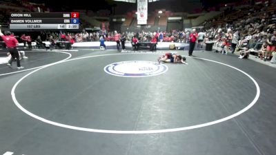 157 lbs Orion Hill, SAWA - Sacramento Area Wrestling Association vs Damen Vollmer, IEWA - Inland Empire Wrestling Association