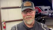 Jonathan Davenport reacts after Lucas Oil Show-Me 100 Friday prelim at Lucas Oil Speedway