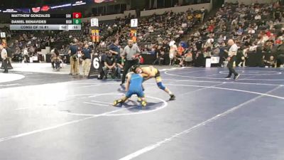 126 lbs Consi Of 16 #1 - Matthew Gonzales, San Fernando (LA) vs Daniel Benavides, Highland (CS)