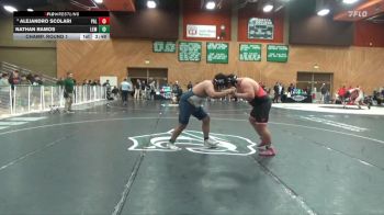 285 lbs Champ. Round 1 - Nathan Ramos, Lemoore College vs Alejandro Scolari, Palomar College