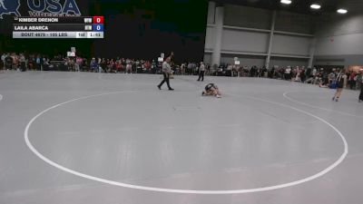 105 lbs Champ. Rd Of 32 - Laila Abarca, Best Trained Wrestling vs Kimber Drenon, Windsor Youth Wrestling