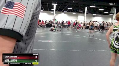 98 lbs Round 1 (6 Team) - Jake Simione, South Carroll Prep vs Nate Morris, Grease Monkey`s
