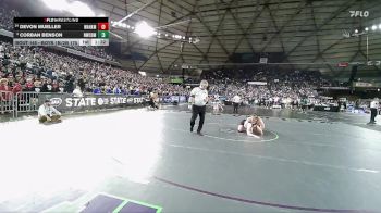 Boys 1B/2B 175 Champ. Round 1 - Corban Benson, Northwest Christian (Colbert) vs Devon Mueller, Wahkiakum