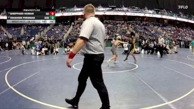 3A 113 lbs Cons. Round 1 - Tehavien Freeman, Central Cabarrus High School vs Sheppard Homan, Enka High School