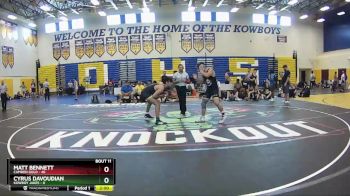 160 lbs Round 3 (8 Team) - Matt Bennett, Camden Gold vs Cyrus Davoudian, Kowboy Jakes