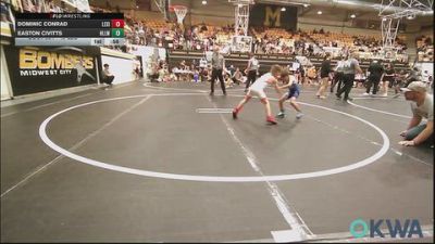49 lbs Consolation - Dominic Conrad, Lexington Wrestling Club vs Easton Civitts, Harrah Little League Wrestling