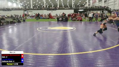 100 lbs Kathleen Zimmerman, Utah vs Alyaah Bravo, California Gold