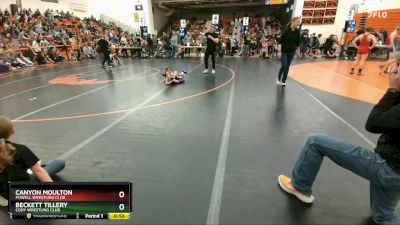 36-40 lbs Cons. Round 2 - Beckett Tillery, Cody Wrestling Club vs Canyon Moulton, Powell Wrestling Club