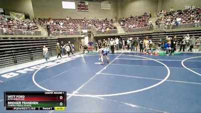 97 lbs Champ. Round 1 - Witt Ford, Elite Wrestling vs Bridger Frandsen, Carbon Middle School