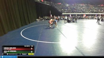 160 lbs Cons. Round 2 - Aidan Nielsen, USA Mat Club vs Nolan Kriegel, Iowa