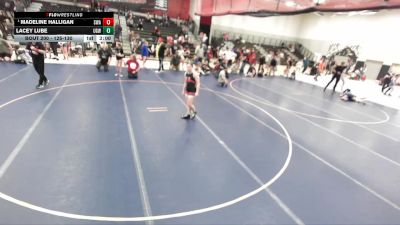 125-130 lbs Quarterfinal - Madeline Halligan, Sanderson Wrestling Academy vs Lacey Lube, Uintah Girls Wrestling